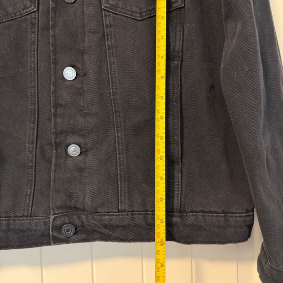 Boohoo MAN Men’s Fully Borg Lined Denim Jacket washed black Size S - Picture 7 of 11